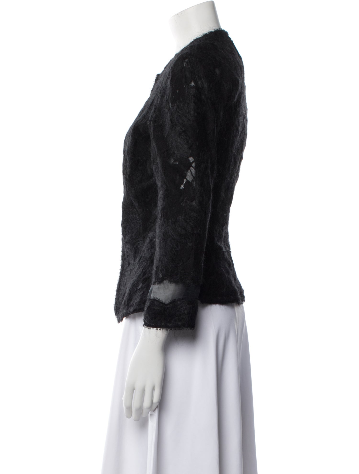 Andrew Gn Mohair Lace Pattern Evening Jacket