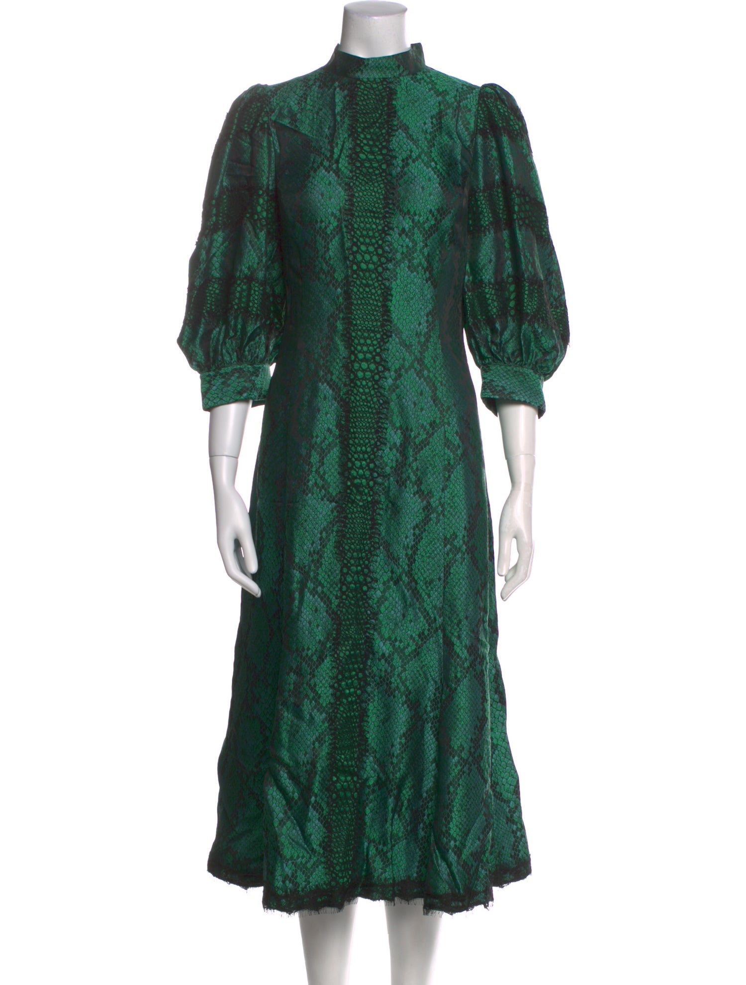 Andrew Gn Animal Print Midi Length Dress