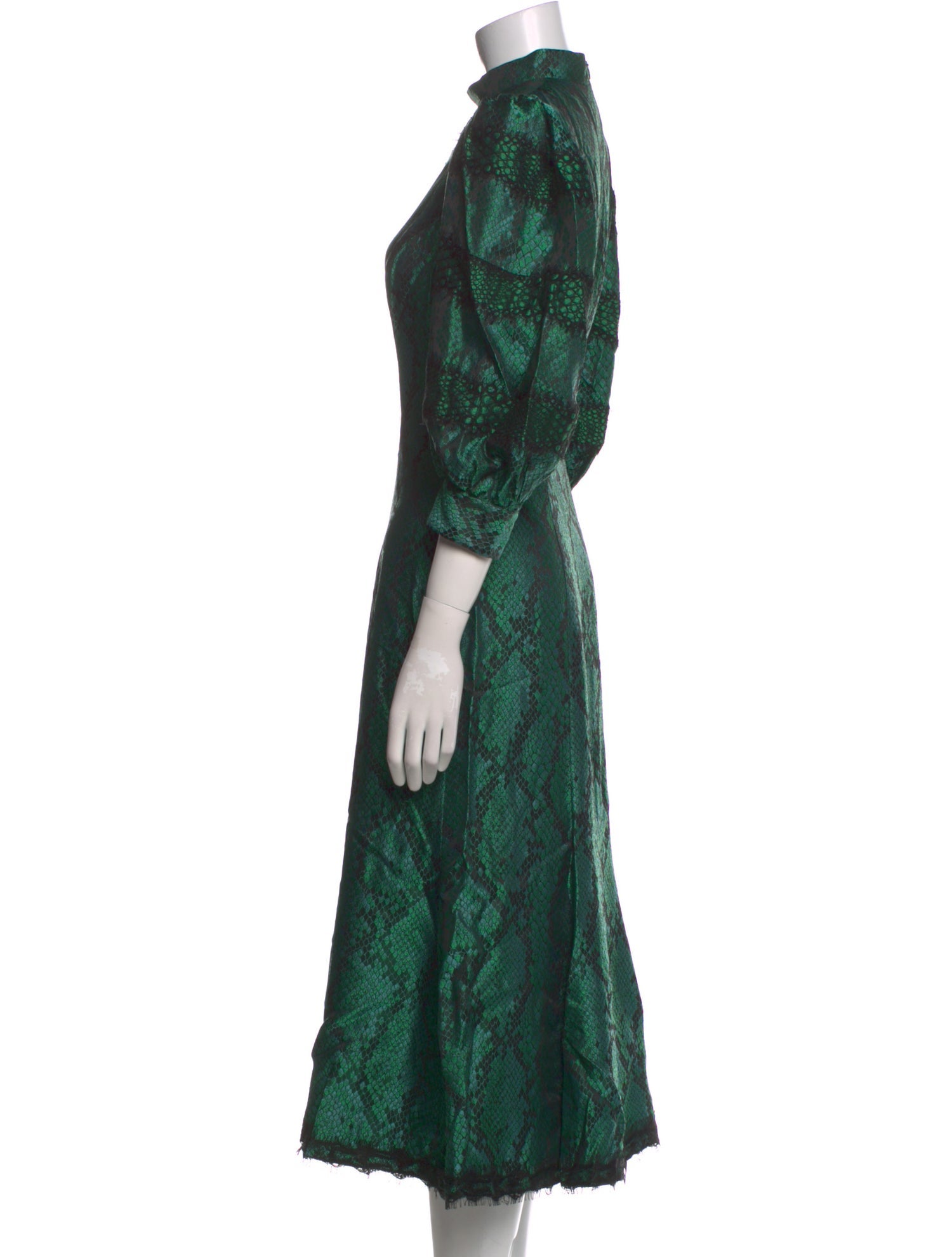 Andrew Gn Animal Print Midi Length Dress