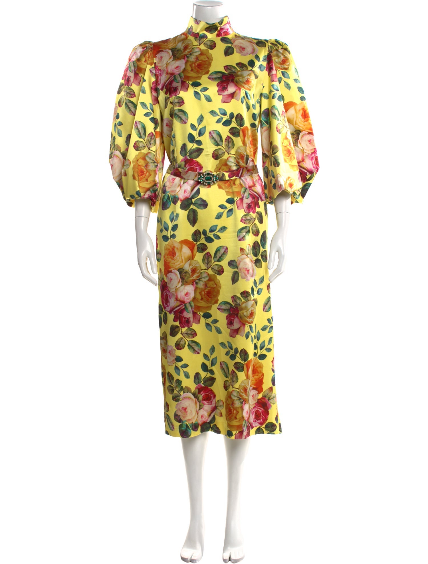 Andrew Gn Floral Print Long Dress