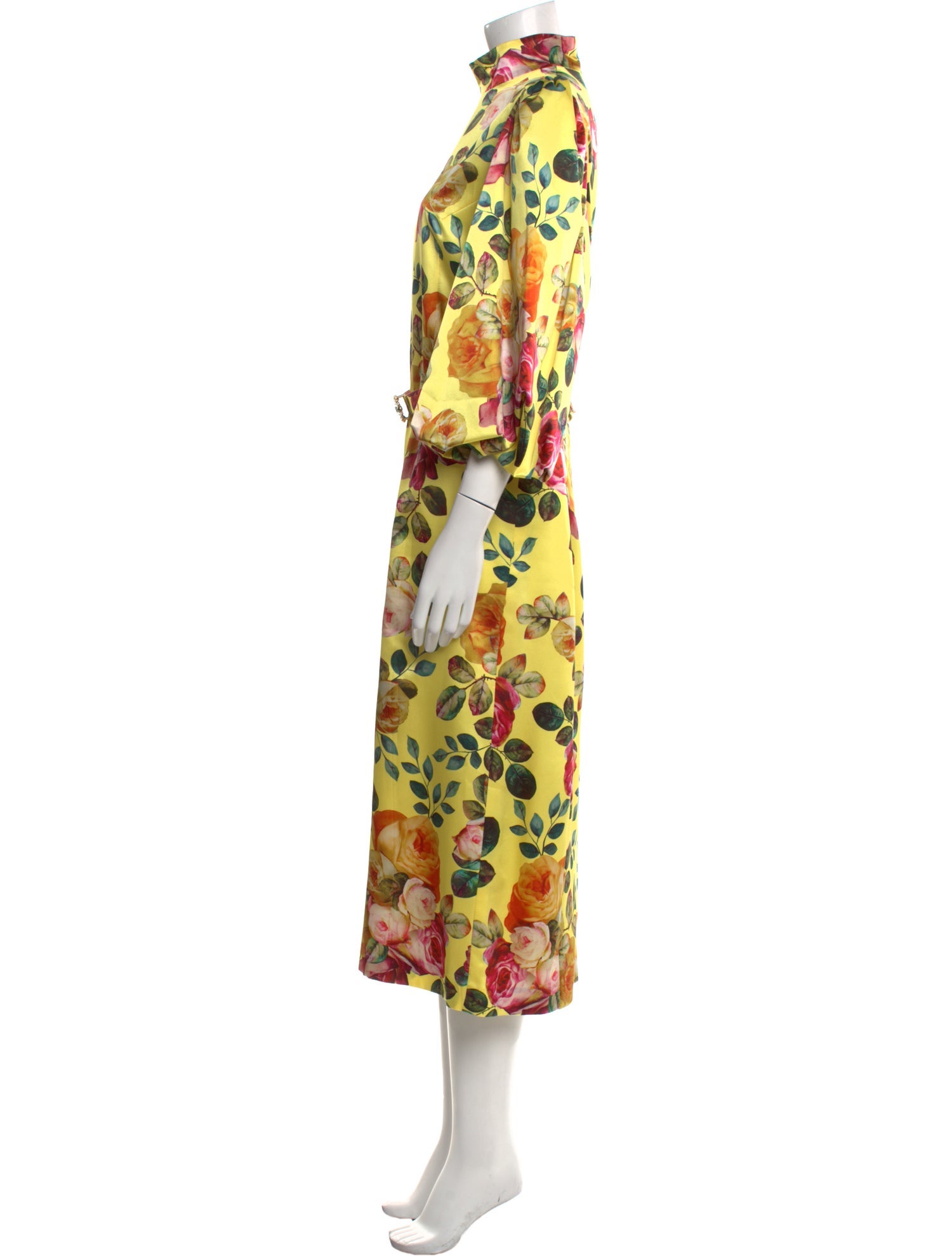 Andrew Gn Floral Print Long Dress