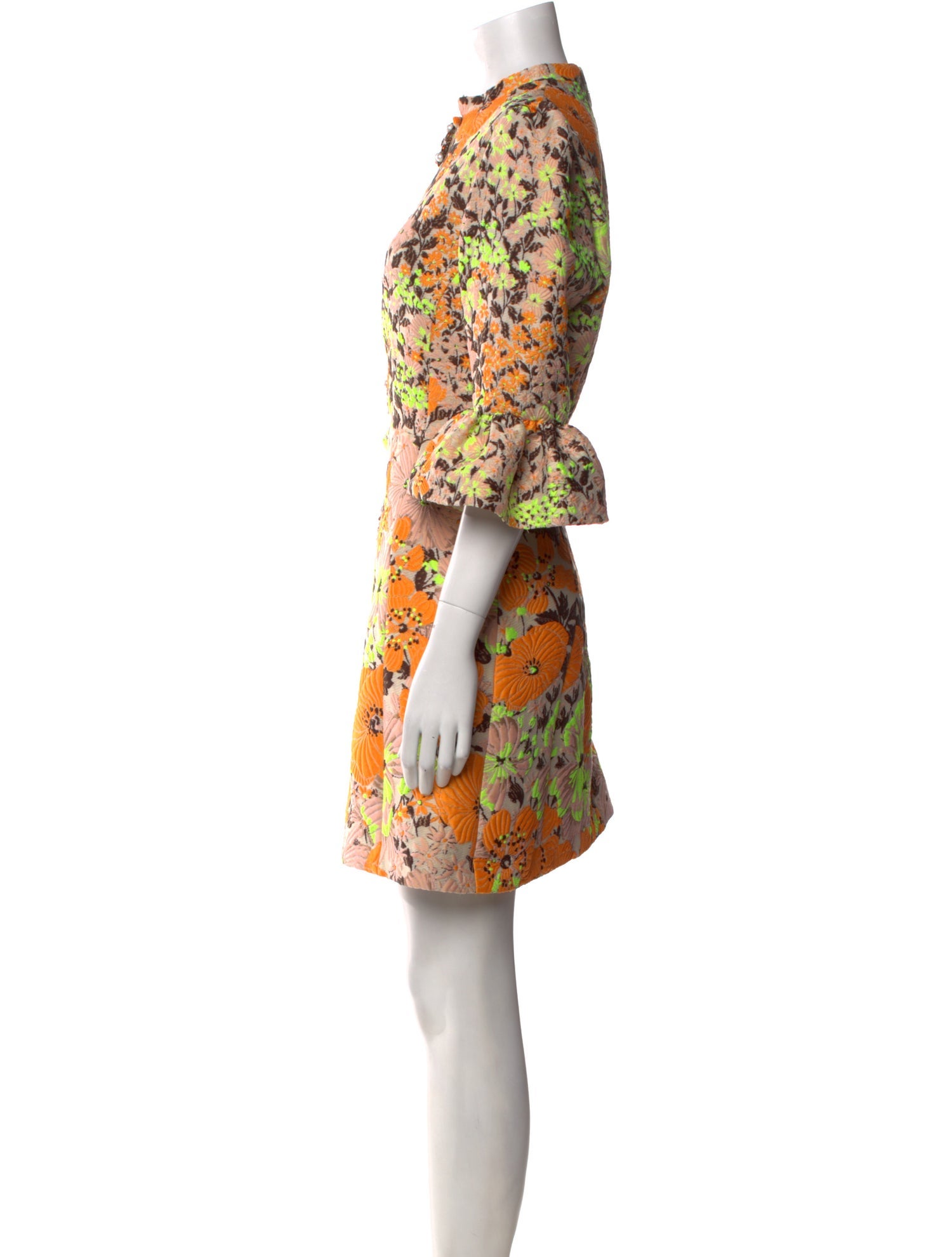 Andrew Gn Floral Print Mini Dress