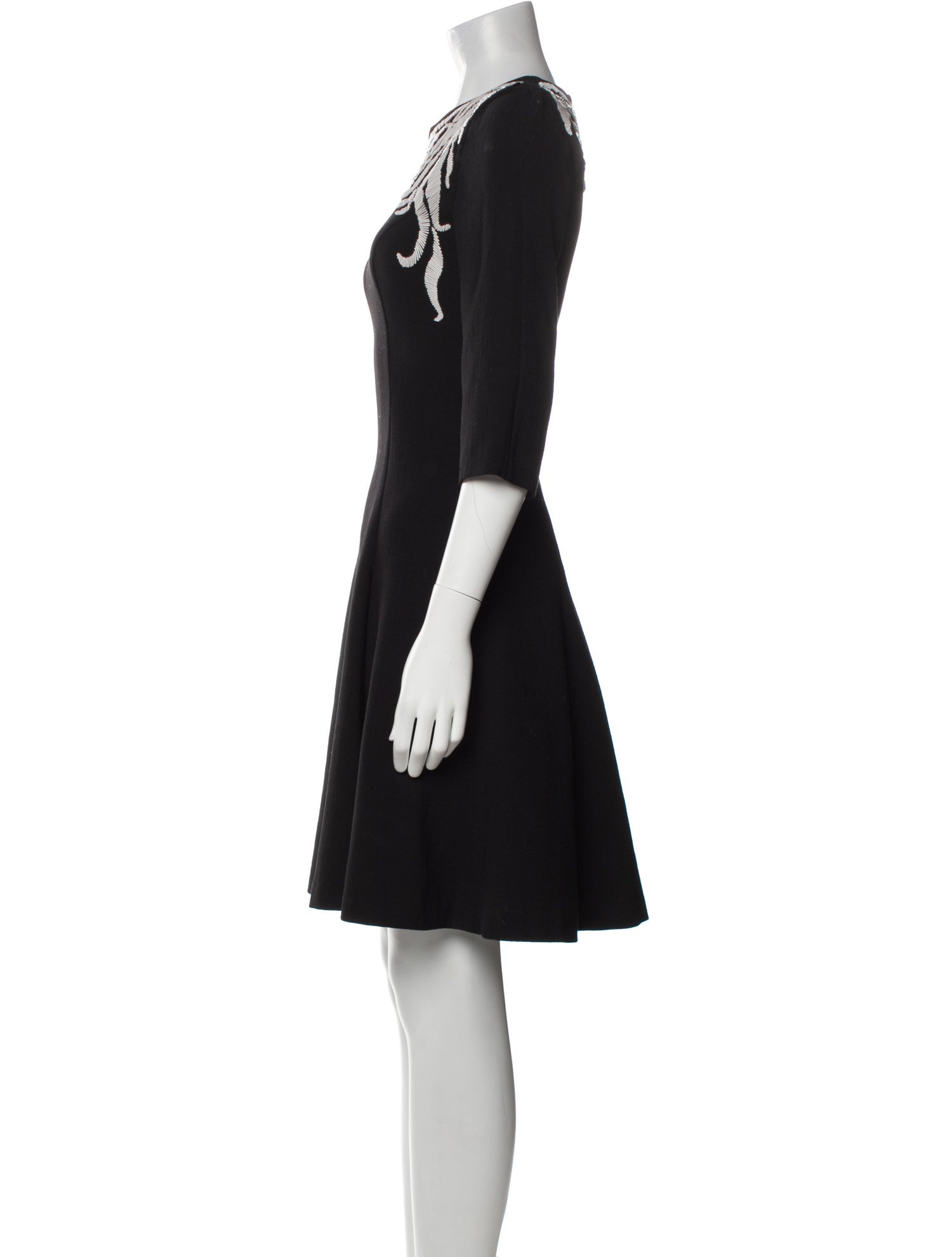 Andrew Gn Virgin Wool Mini Dress