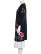 Andrew Gn Silk Floral Print Coat