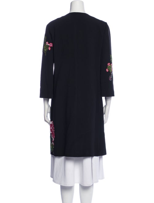 Andrew Gn Silk Floral Print Coat