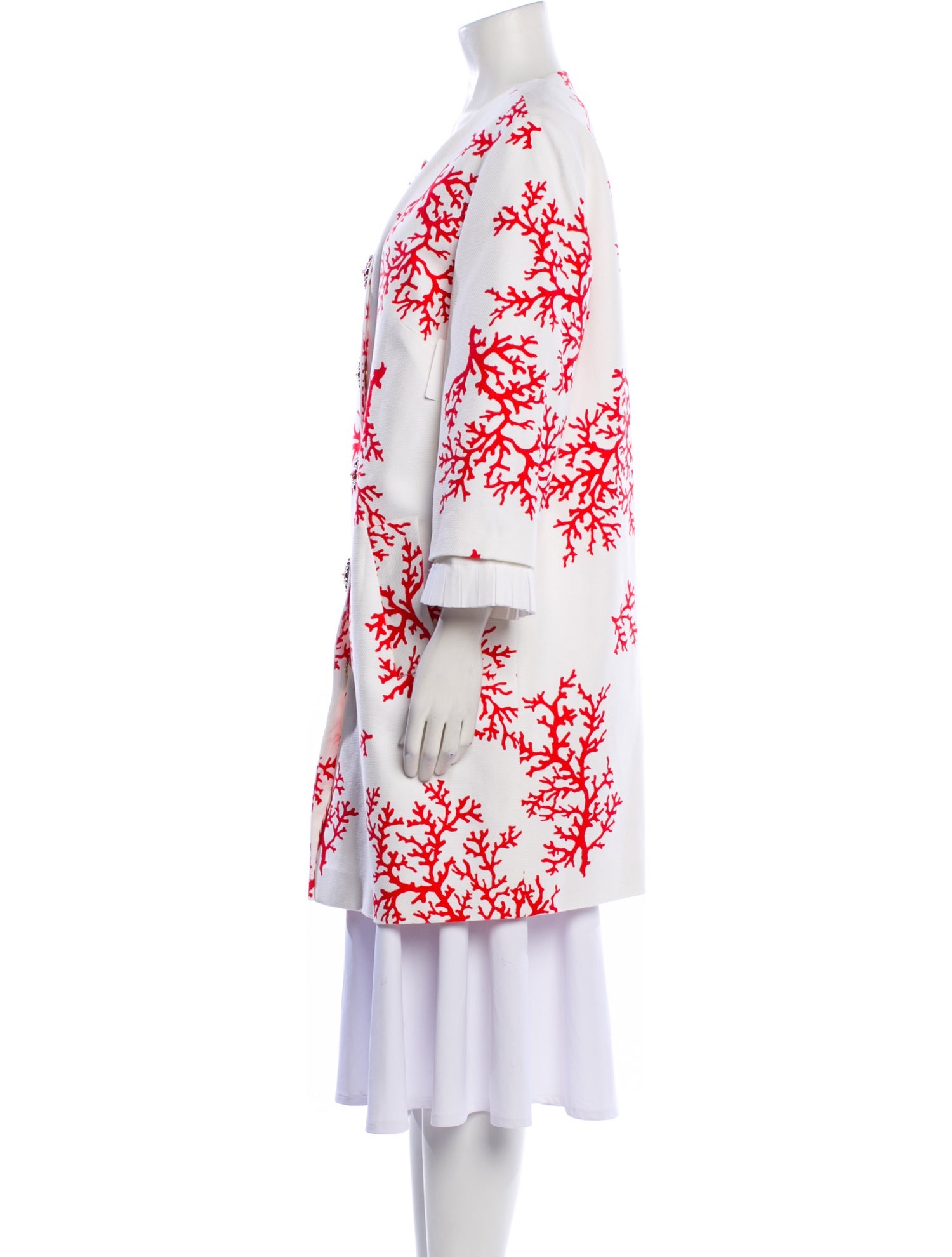 Andrew Gn Printed Trench Coat w/ Tags