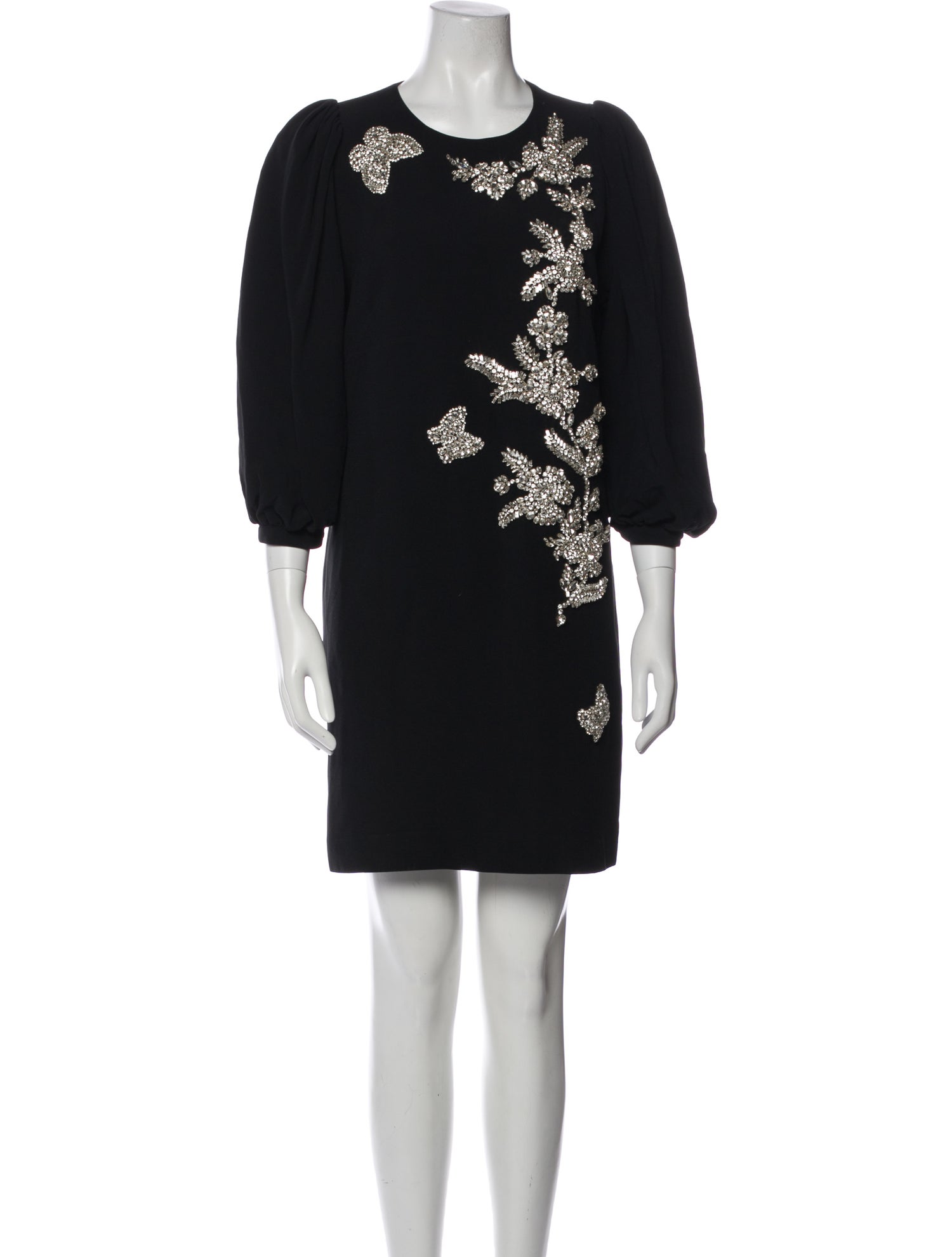 Andrew Gn Crew Neck Mini Dress