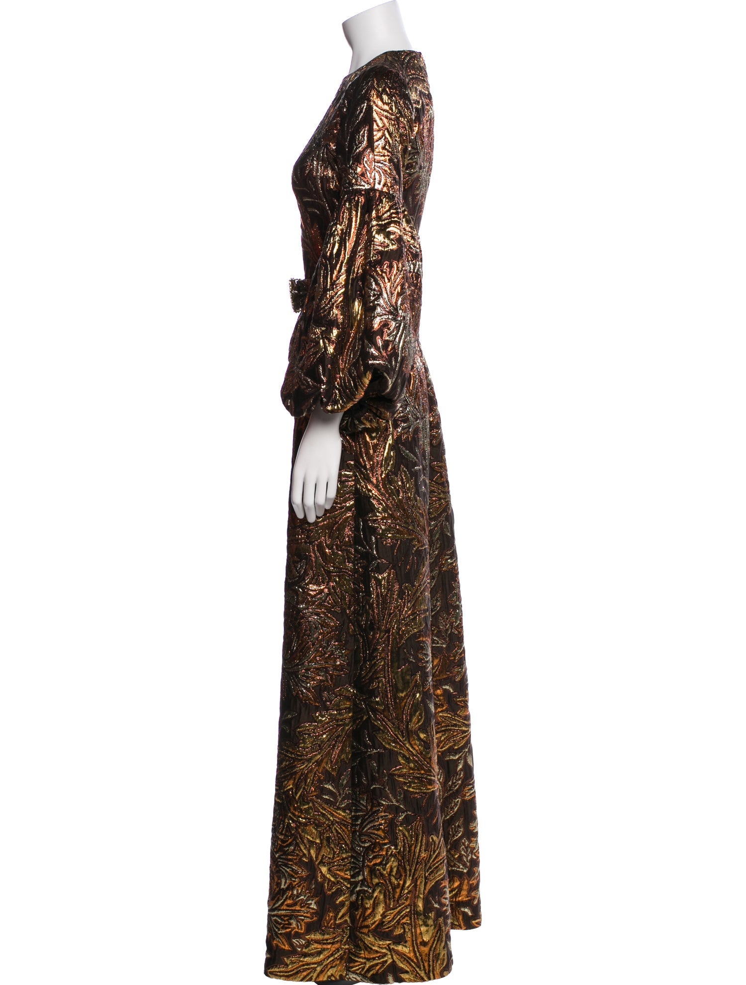 Andrew Gn Printed Long Dress w/ Tags
