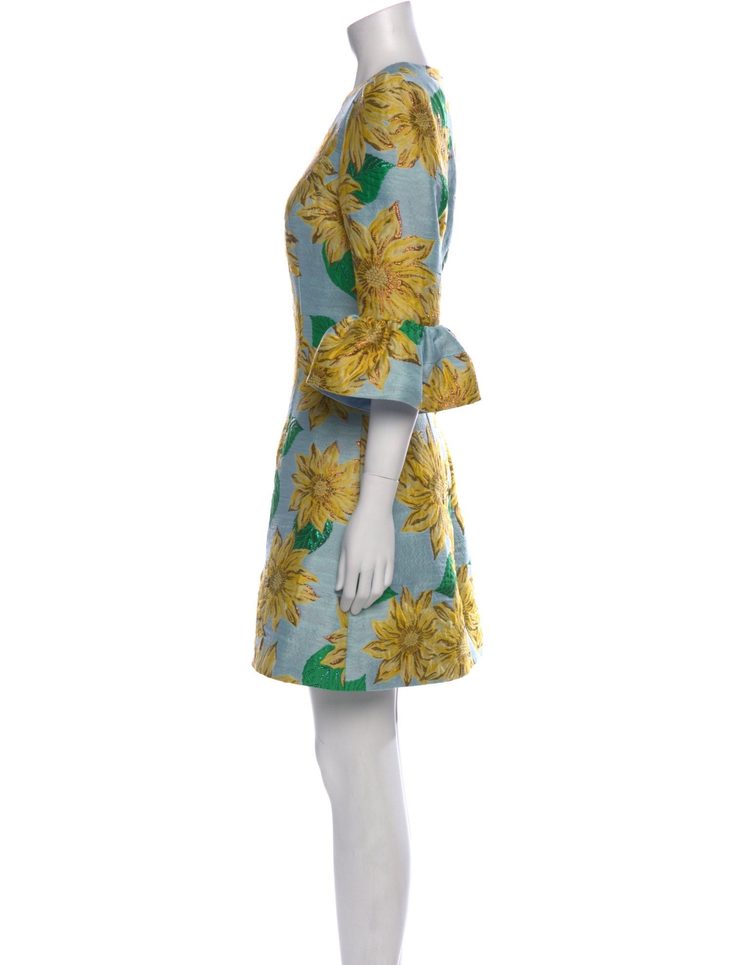 Andrew Gn Floral Print Mini Dress