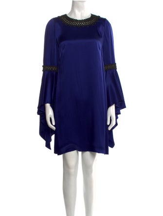 Andrew Gn Crew Neck Mini Dress