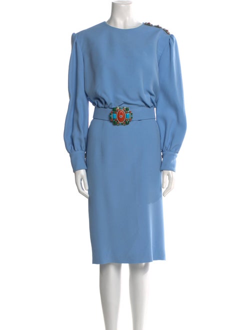 Andrew Gn Crew Neck Midi Length Dress