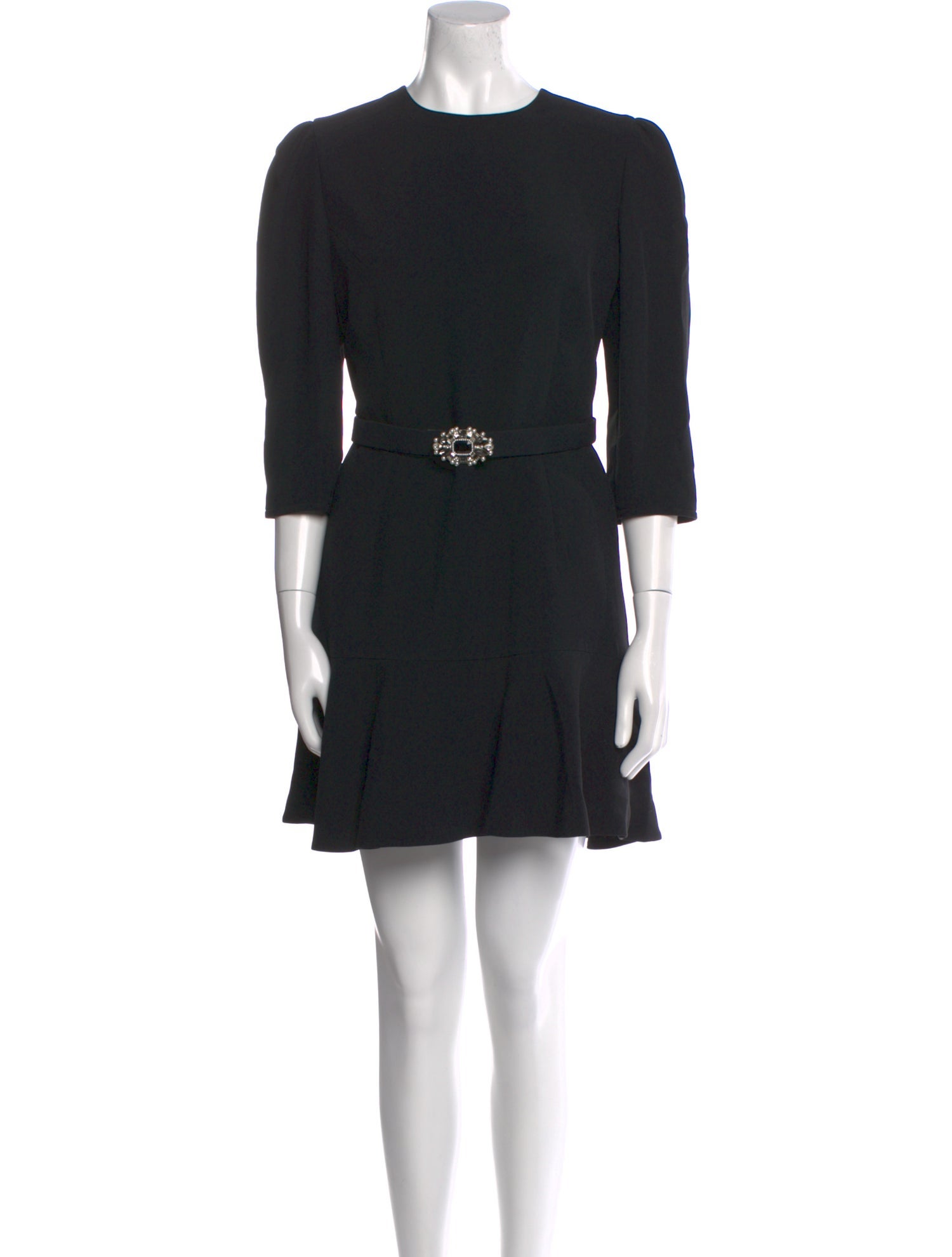 Andrew Gn Crew Neck Mini Dress