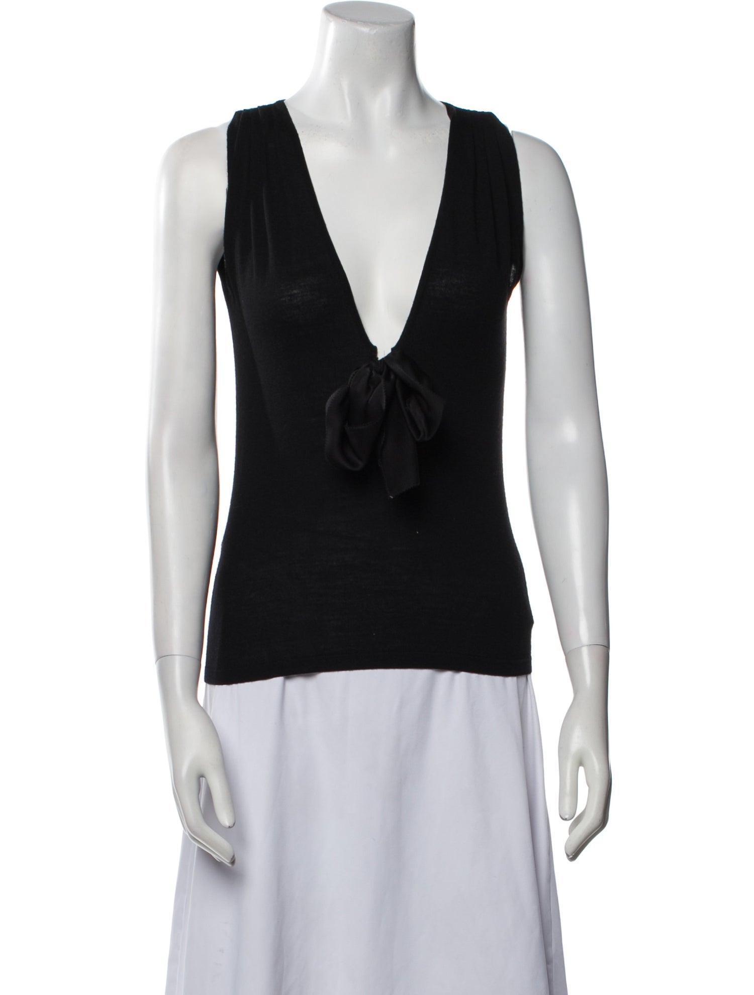 Andrew Gn Wool V-Neck Top