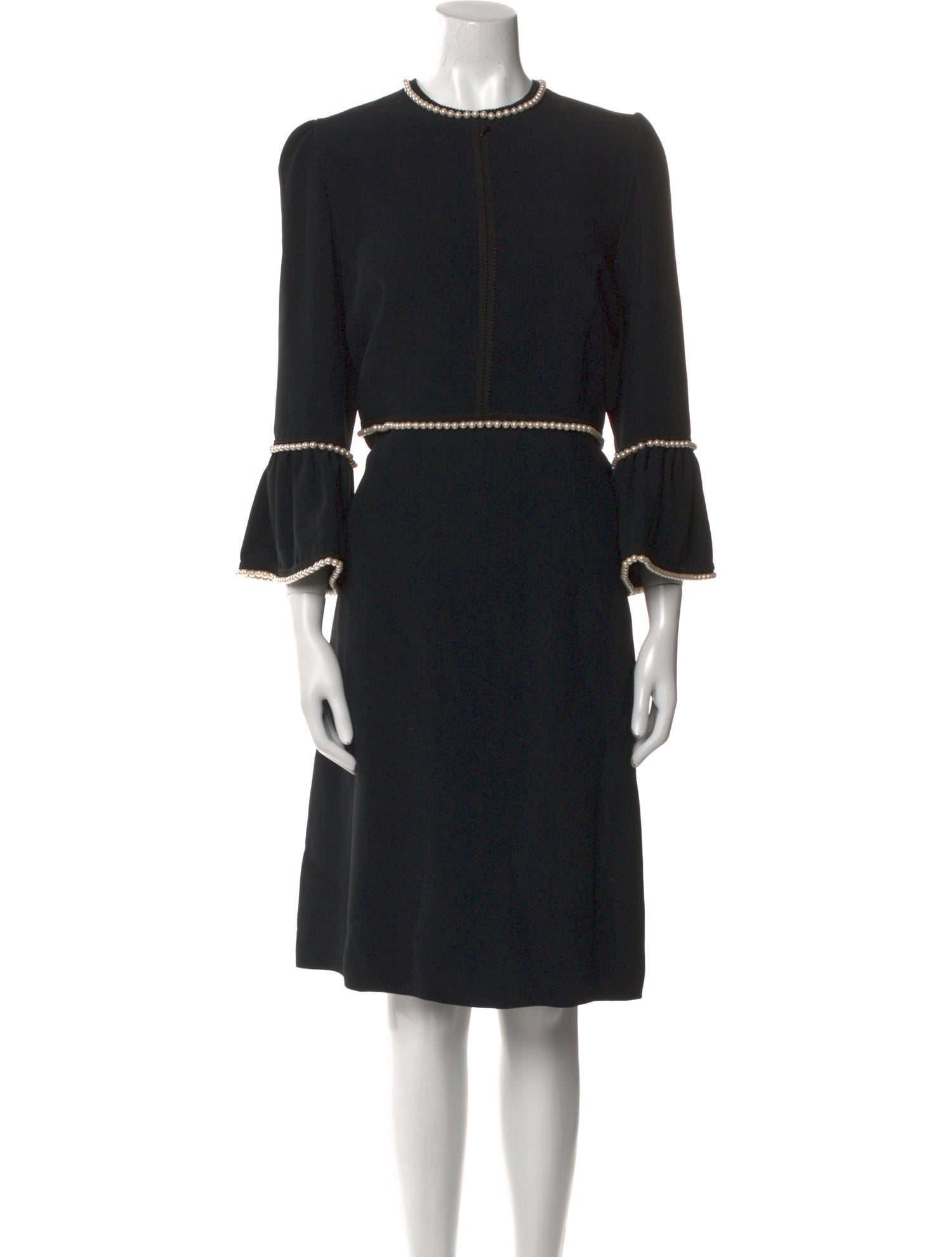 Andrew Gn Crew Neck Knee-Length Dress