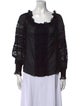 Andrew Gn Lace Pattern Scoop Neck Blouse