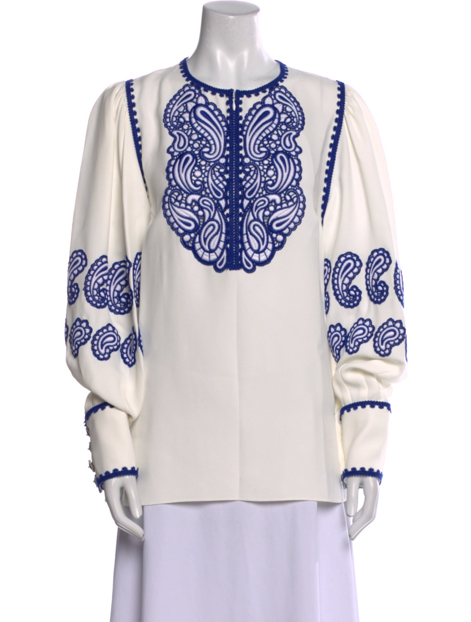 Andrew Gn Printed Crew Neck Tunic w/ Tags