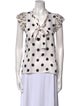 Andrew Gn Silk Polka Dot Print Top