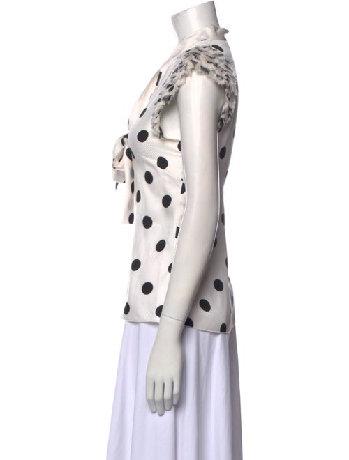 Andrew Gn Silk Polka Dot Print Top