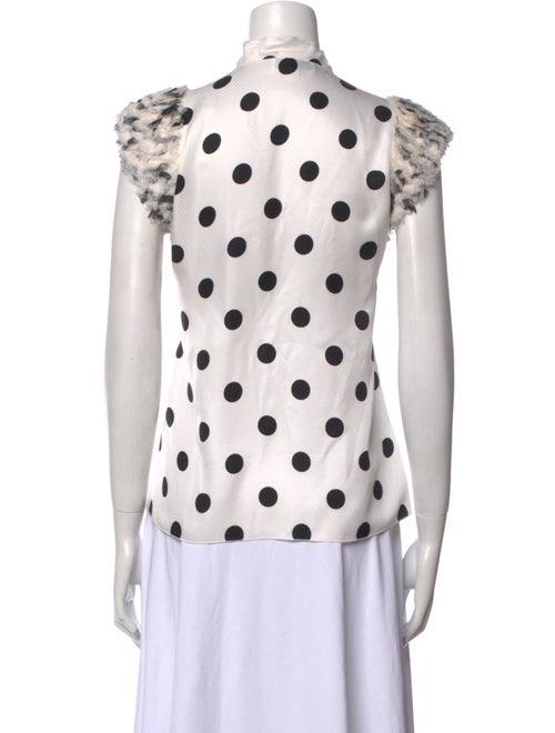 Andrew Gn Silk Polka Dot Print Top