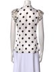 Andrew Gn Silk Polka Dot Print Top