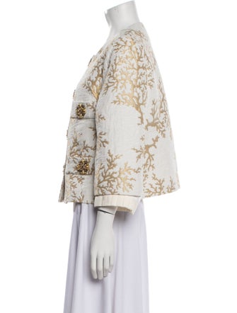 Andrew Gn Floral Print Evening Jacket