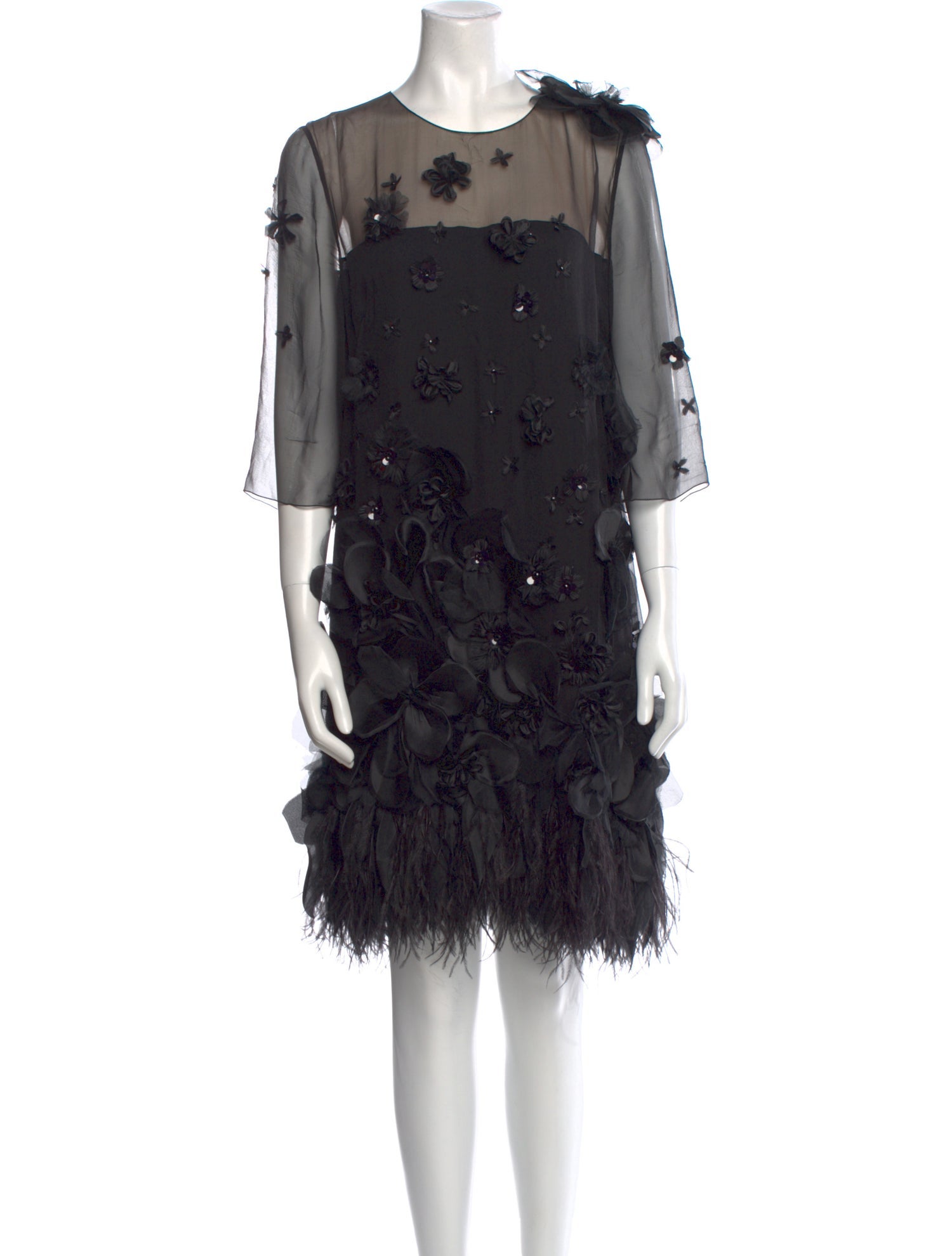 Andrew Gn Silk Knee-Length Dress