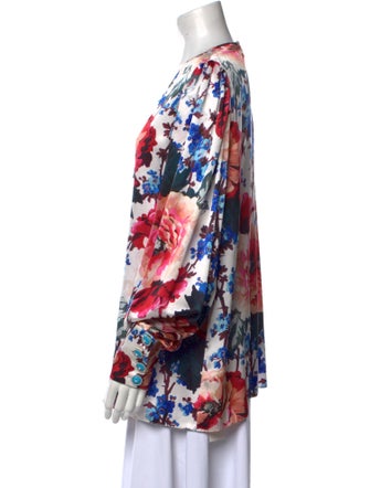 Andrew Gn Silk Floral Print Tunic