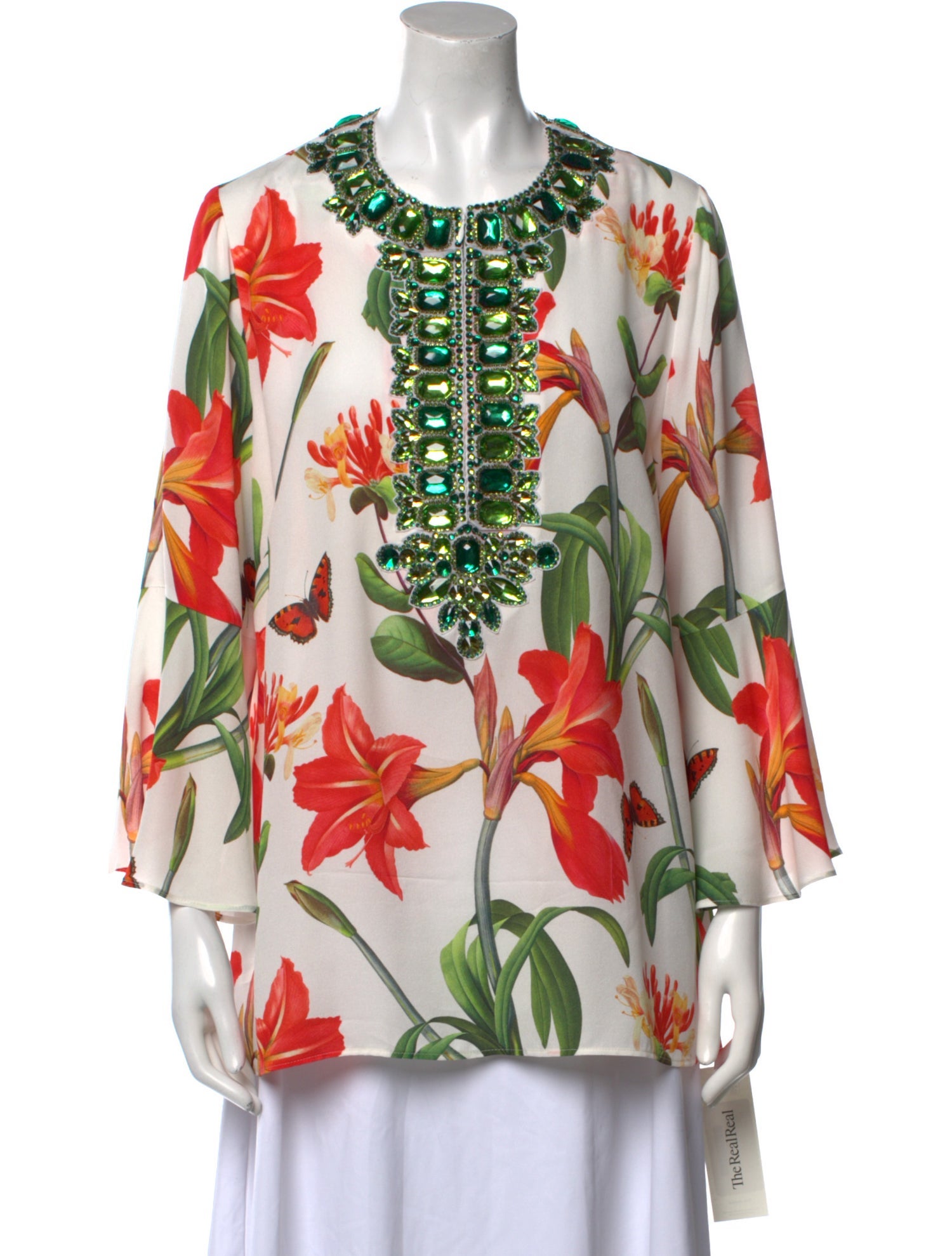 Andrew Gn Silk Floral Print Tunic