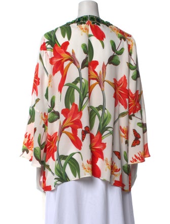 Andrew Gn Silk Floral Print Tunic