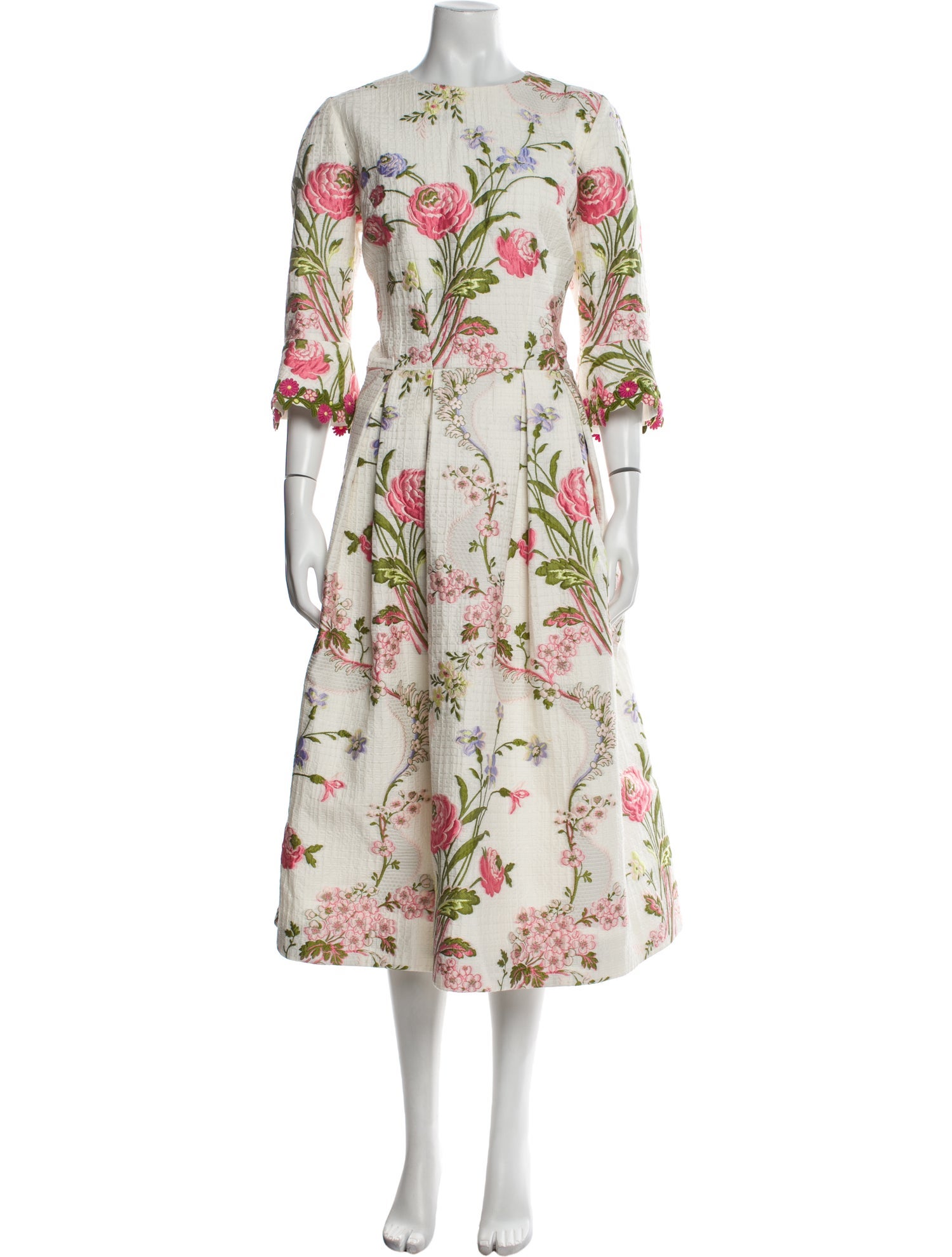 Andrew Gn Floral Print Long Dress