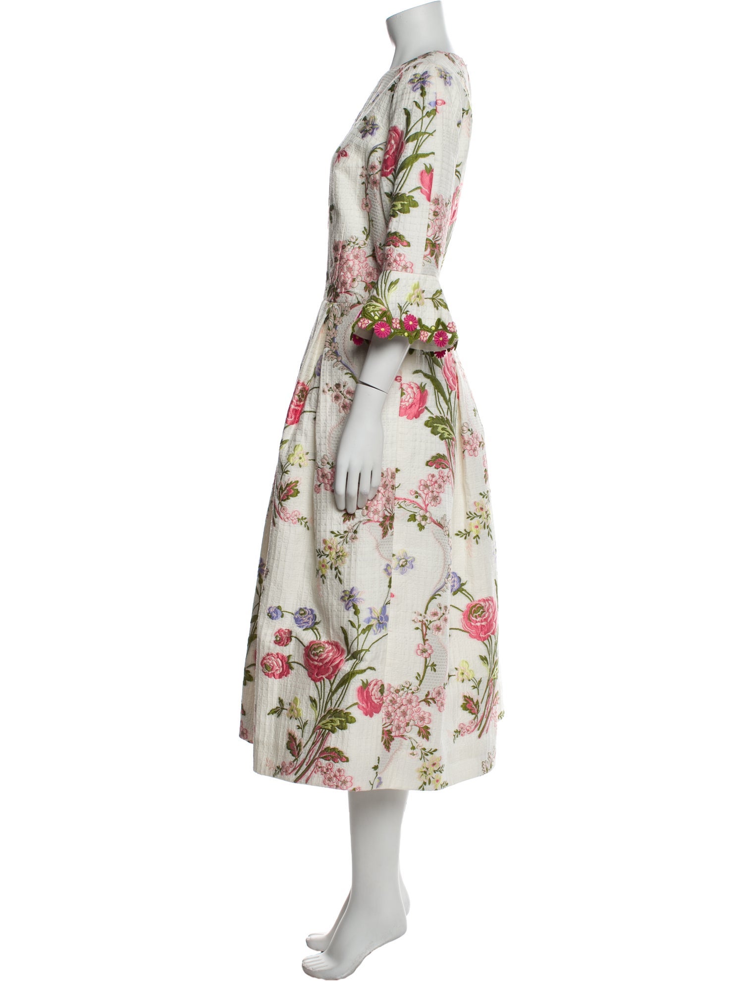 Andrew Gn Floral Print Long Dress