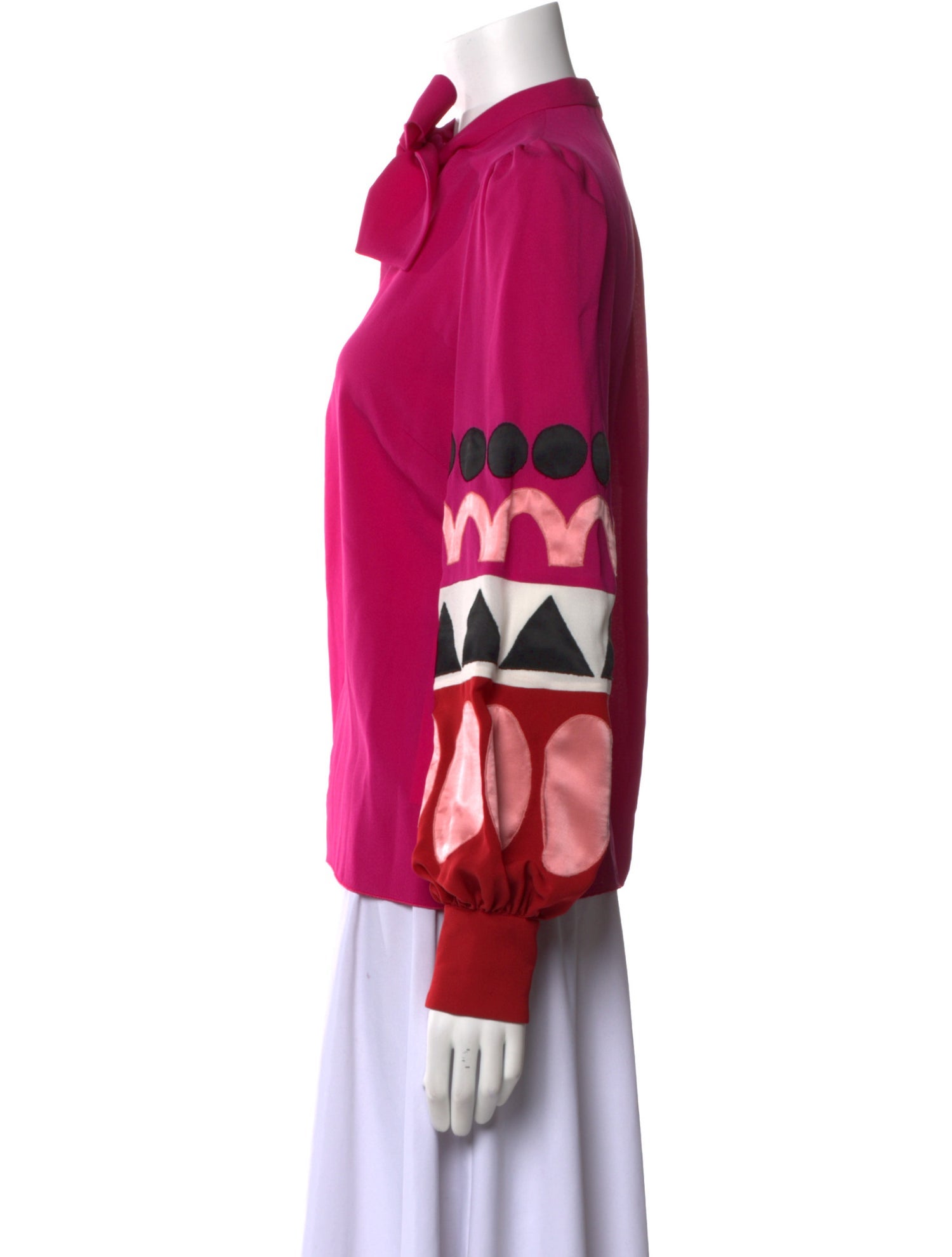 Andrew Gn Silk Graphic Print Sweatshirt