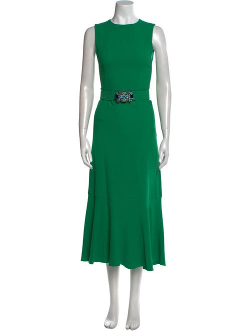 Andrew Gn Crew Neck Long Dress