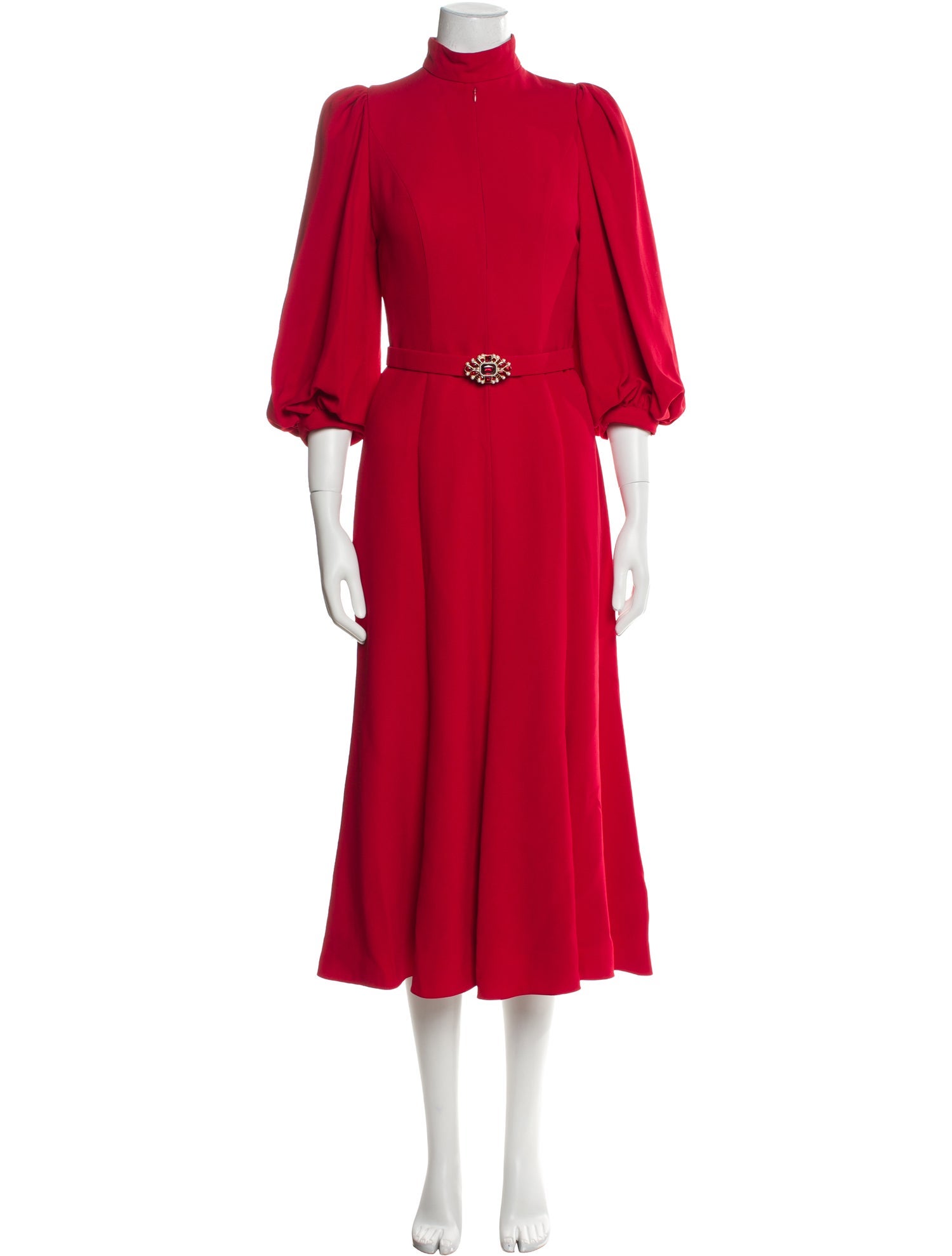 Andrew Gn Mock Neck Long Dress