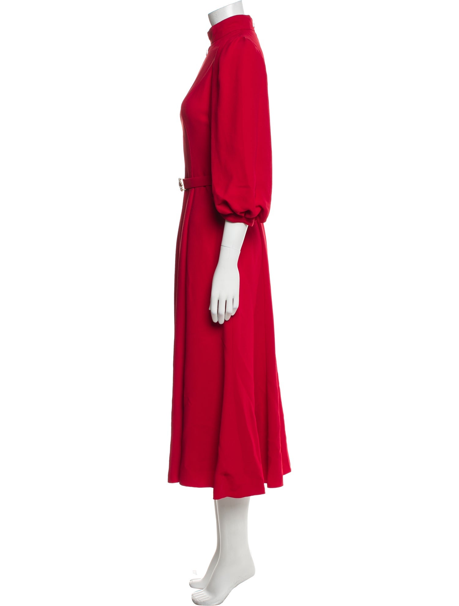 Andrew Gn Mock Neck Long Dress