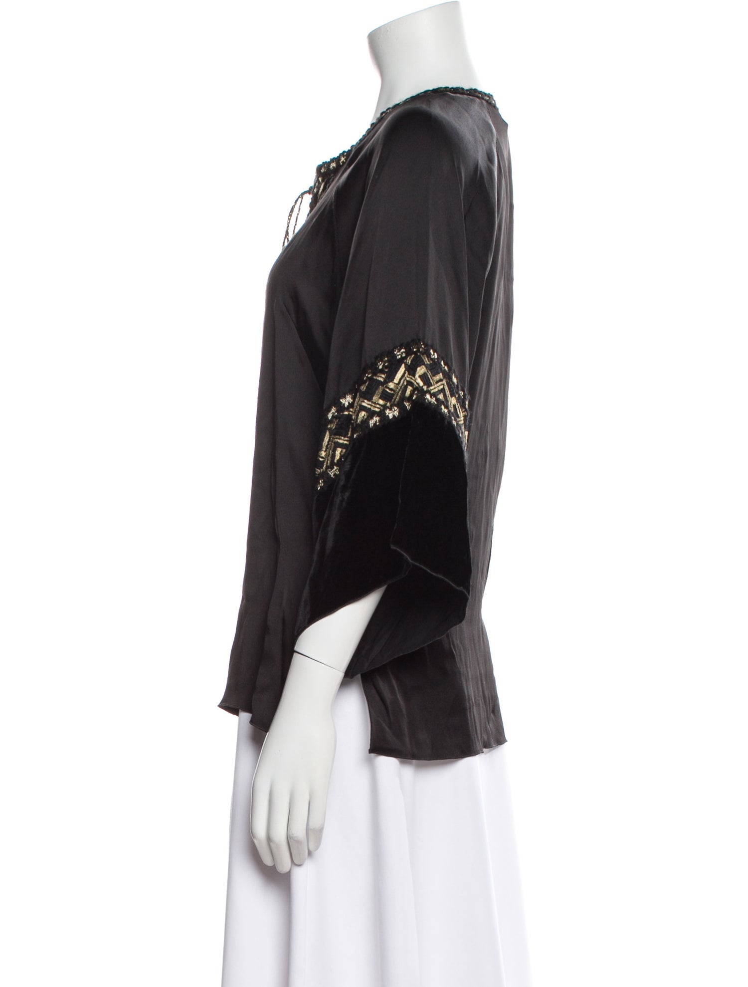 Andrew Gn Printed Square Neckline Blouse