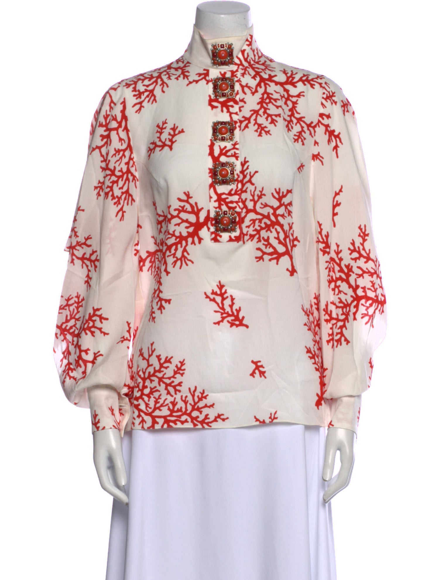 Andrew Gn Silk Printed Blouse