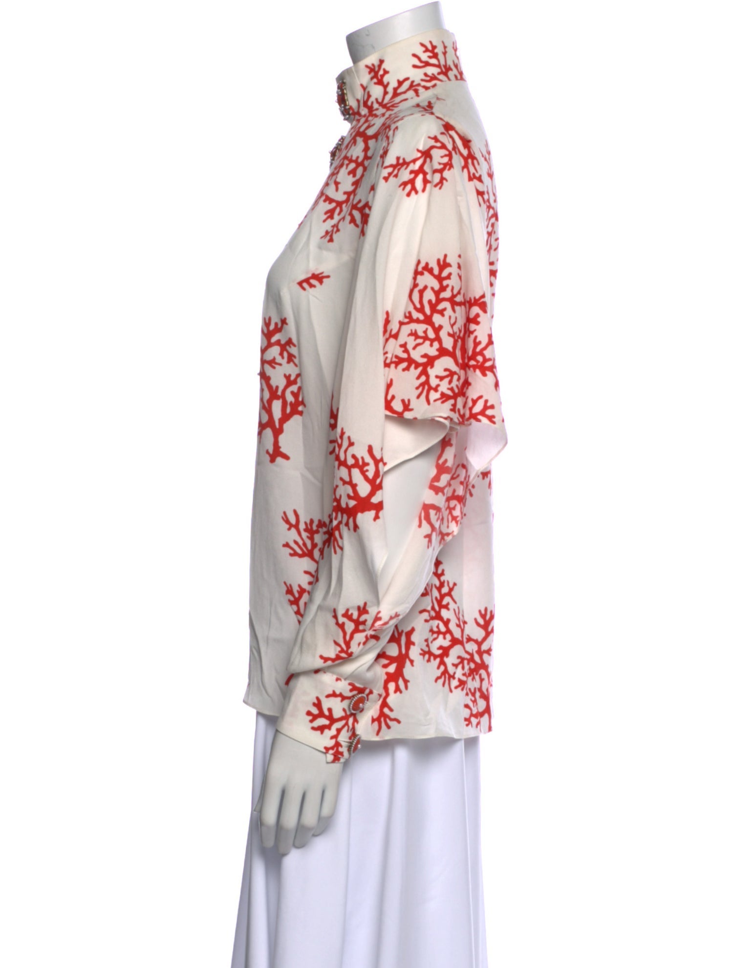 Andrew Gn Silk Printed Blouse