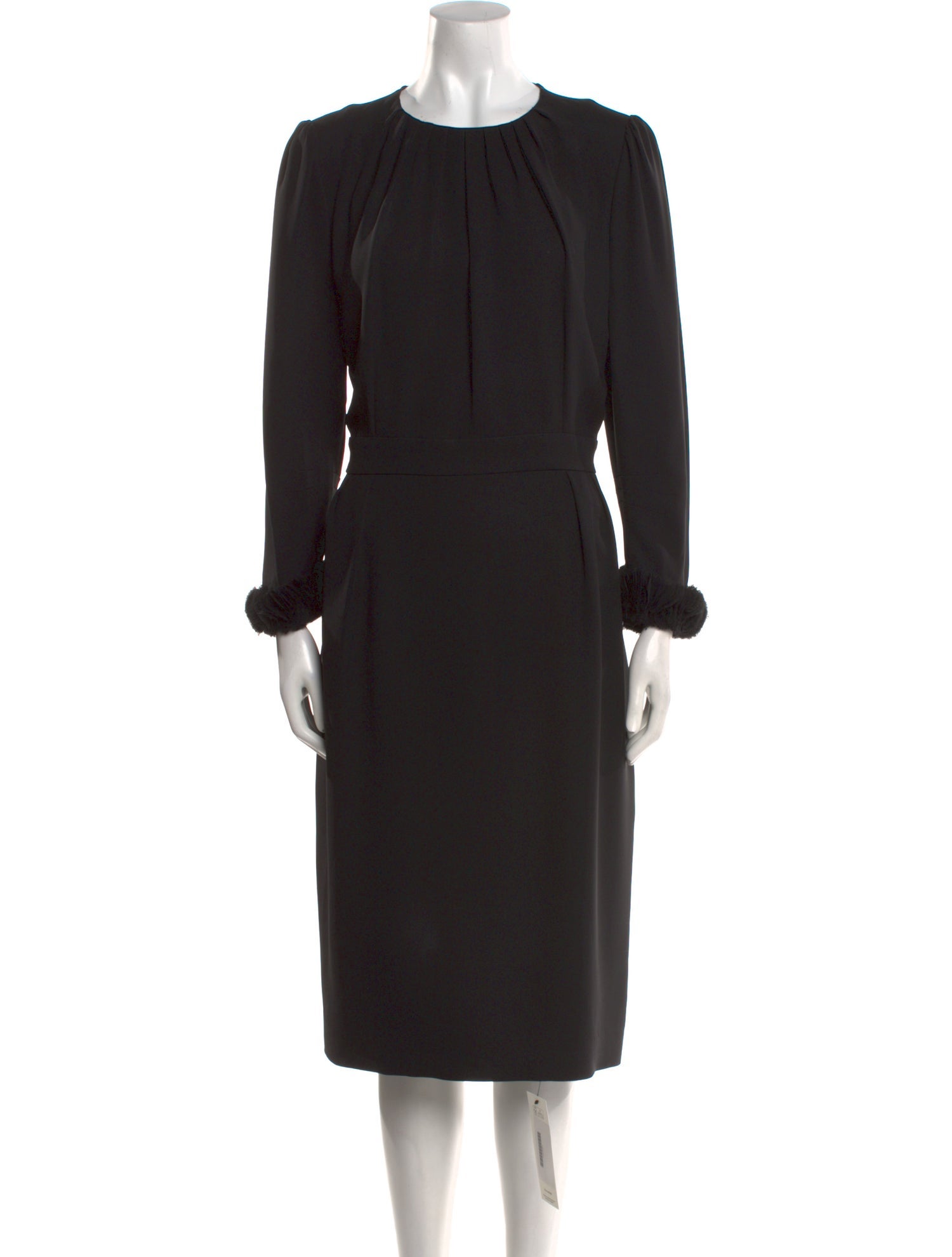 Andrew Gn Crew Neck Midi Length Dress