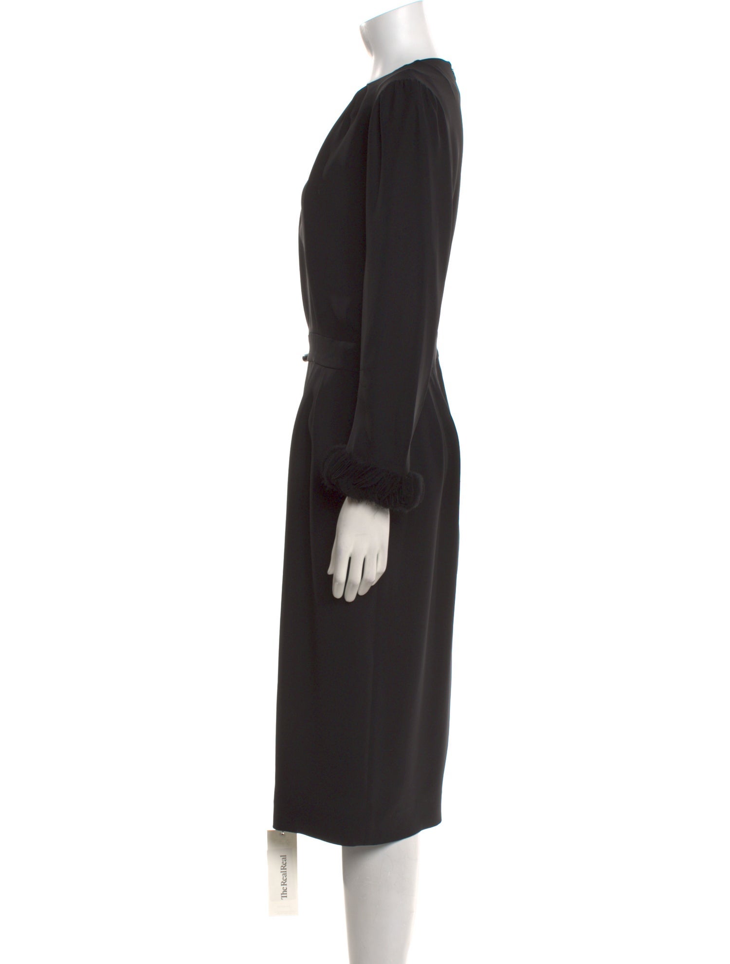 Andrew Gn Crew Neck Midi Length Dress