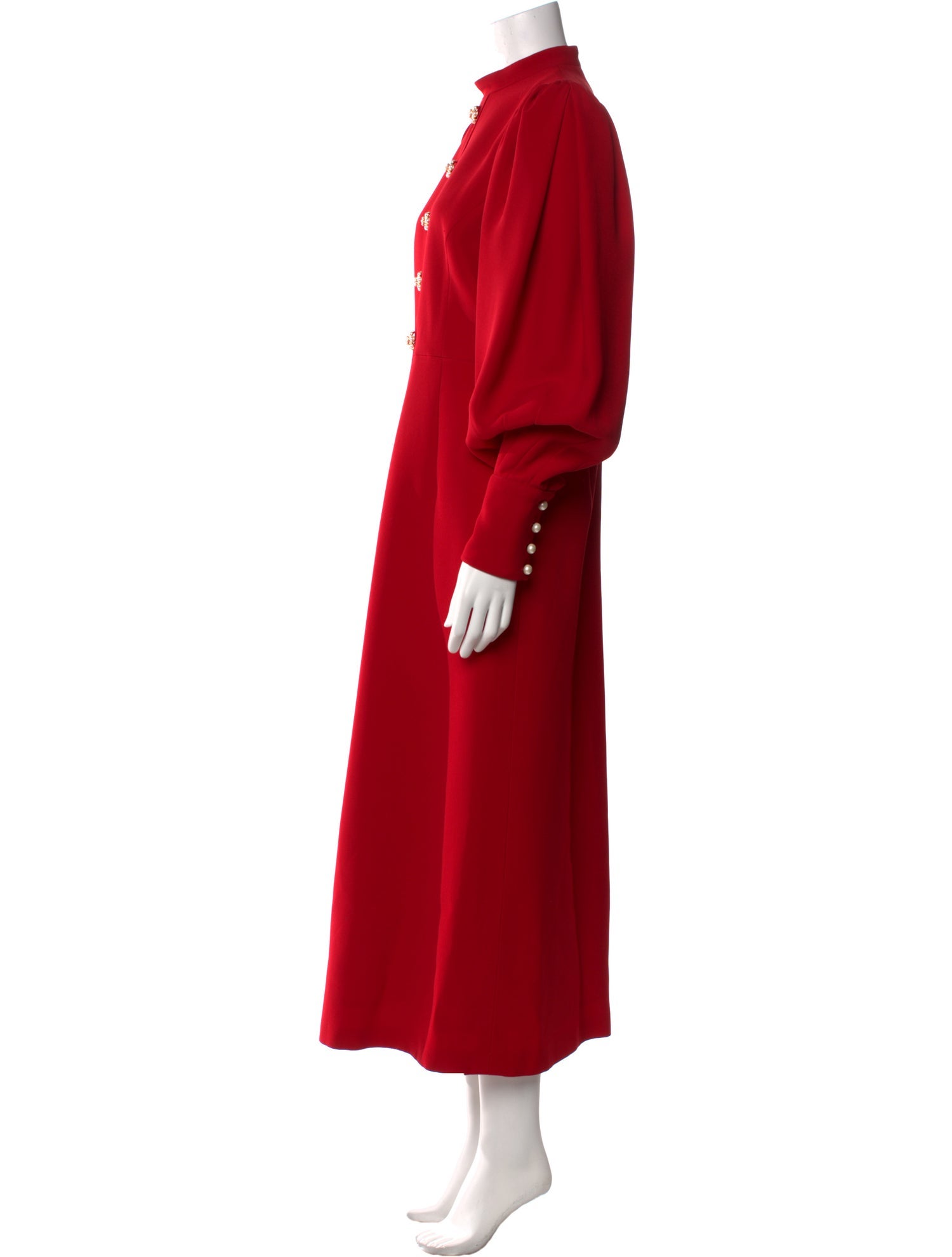 Andrew Gn Mock Neck Long Dress