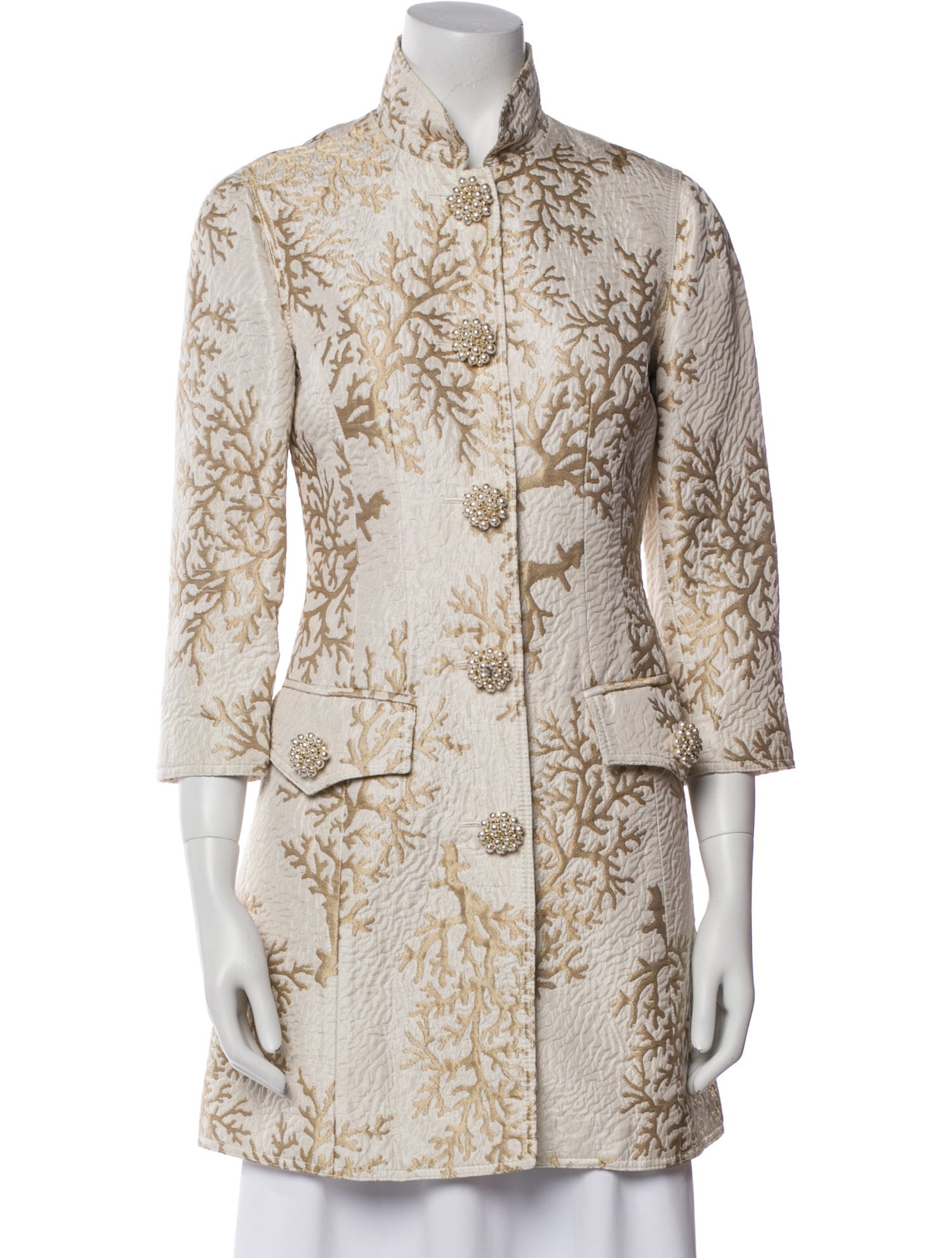 Andrew Gn Floral Print Evening Jacket