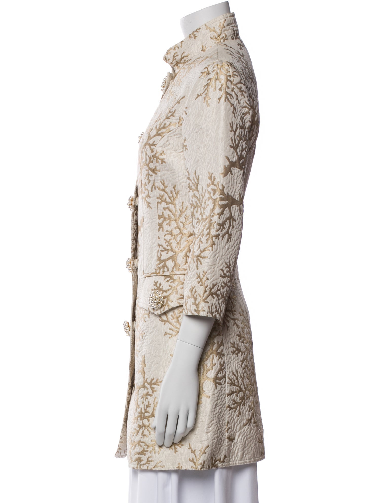 Andrew Gn Floral Print Evening Jacket