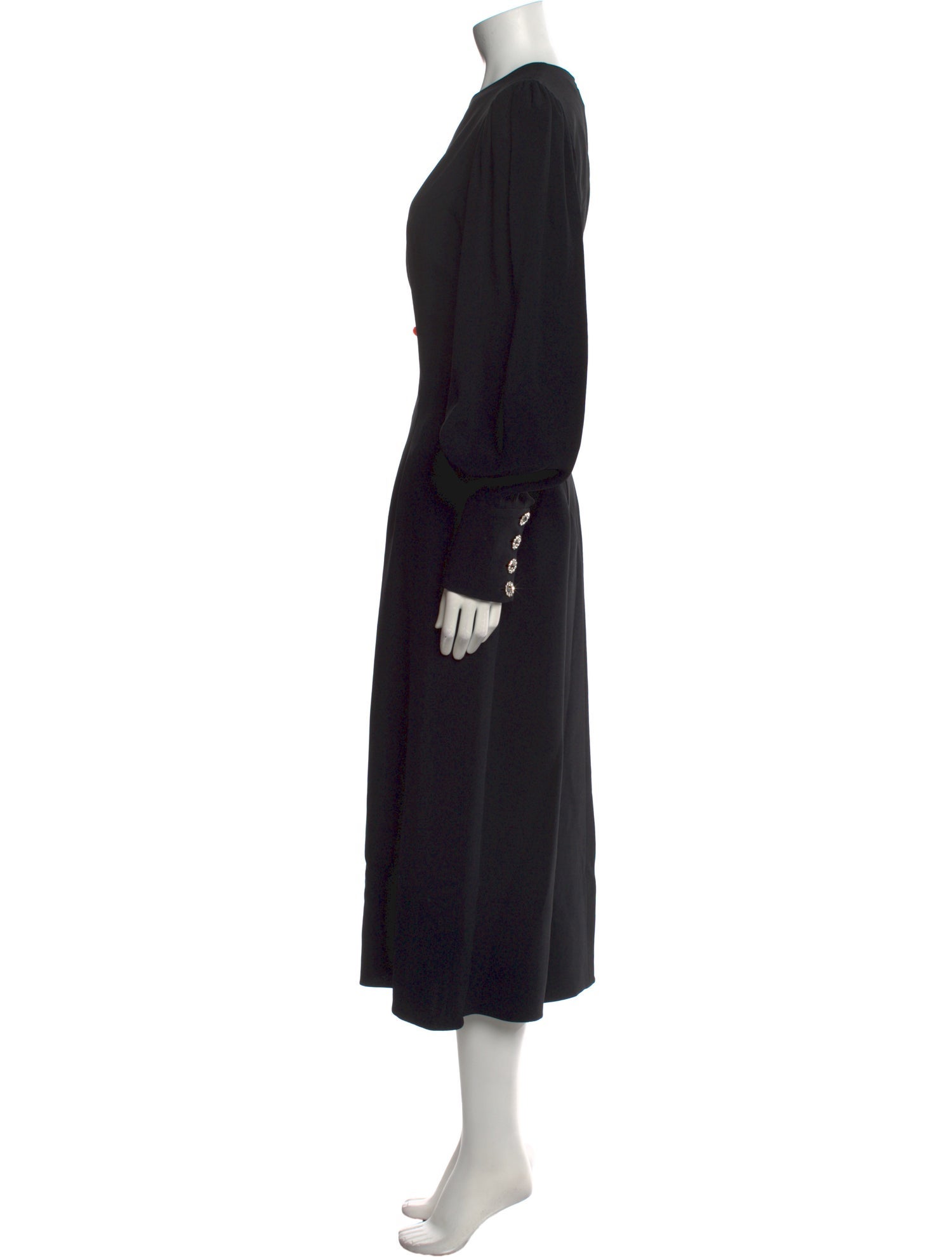 Andrew Gn Crew Neck Long Dress