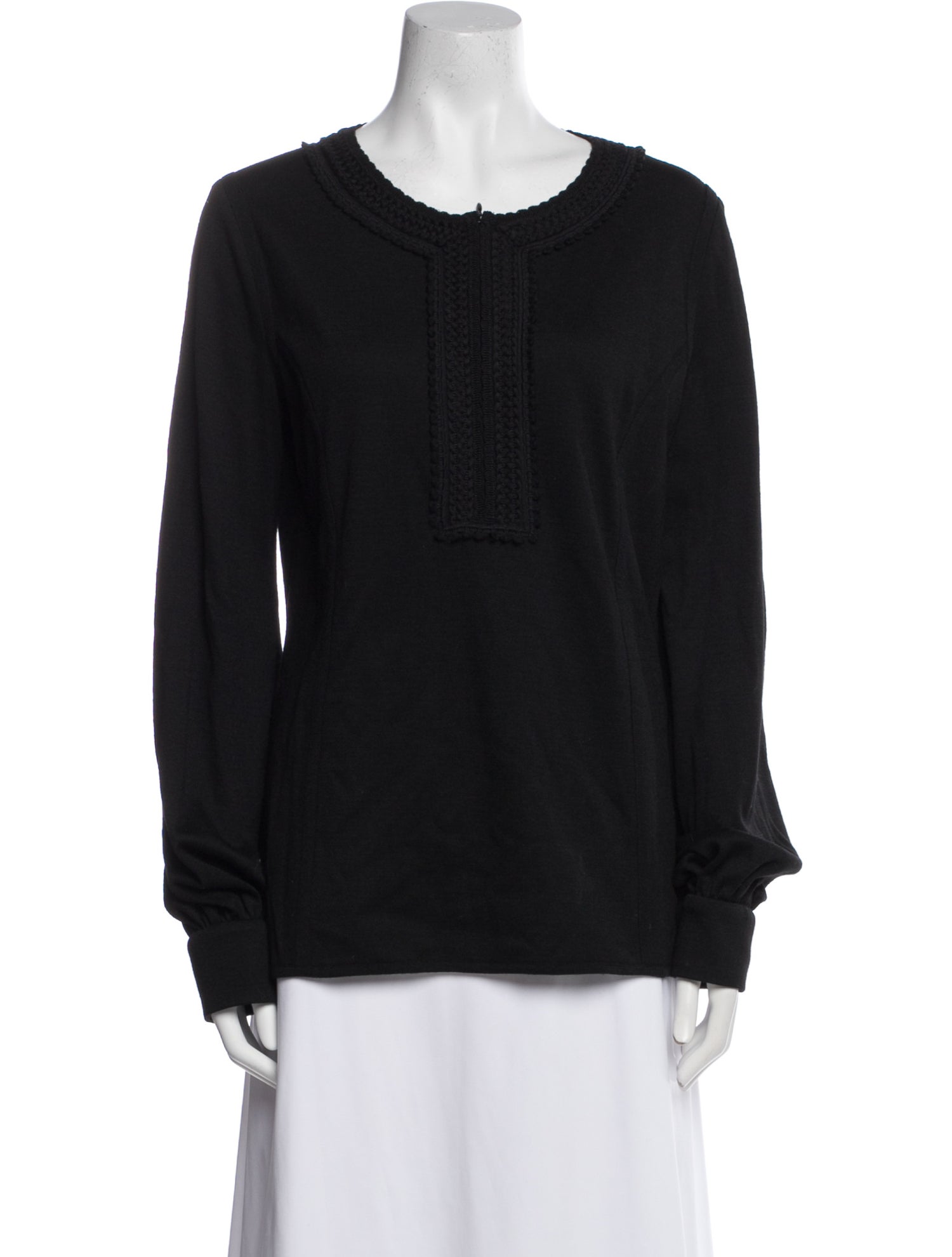 Andrew Gn Wool Scoop Neck Sweatshirt