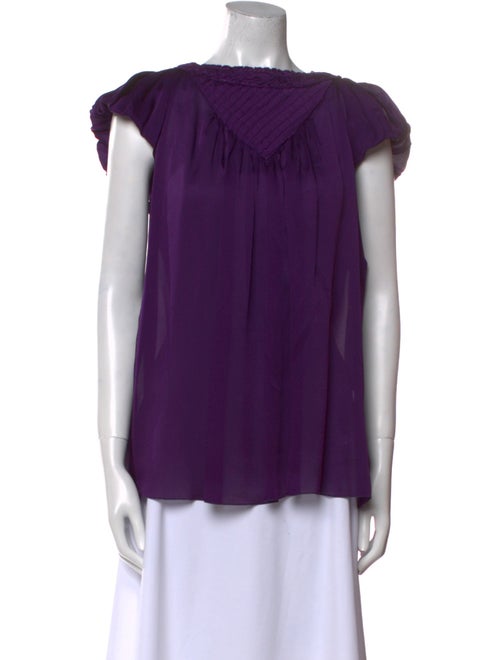 Andrew Gn Silk Bateau Neckline Blouse