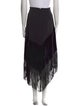 Andrew Gn Fringe Trim Accent Midi Length Skirt