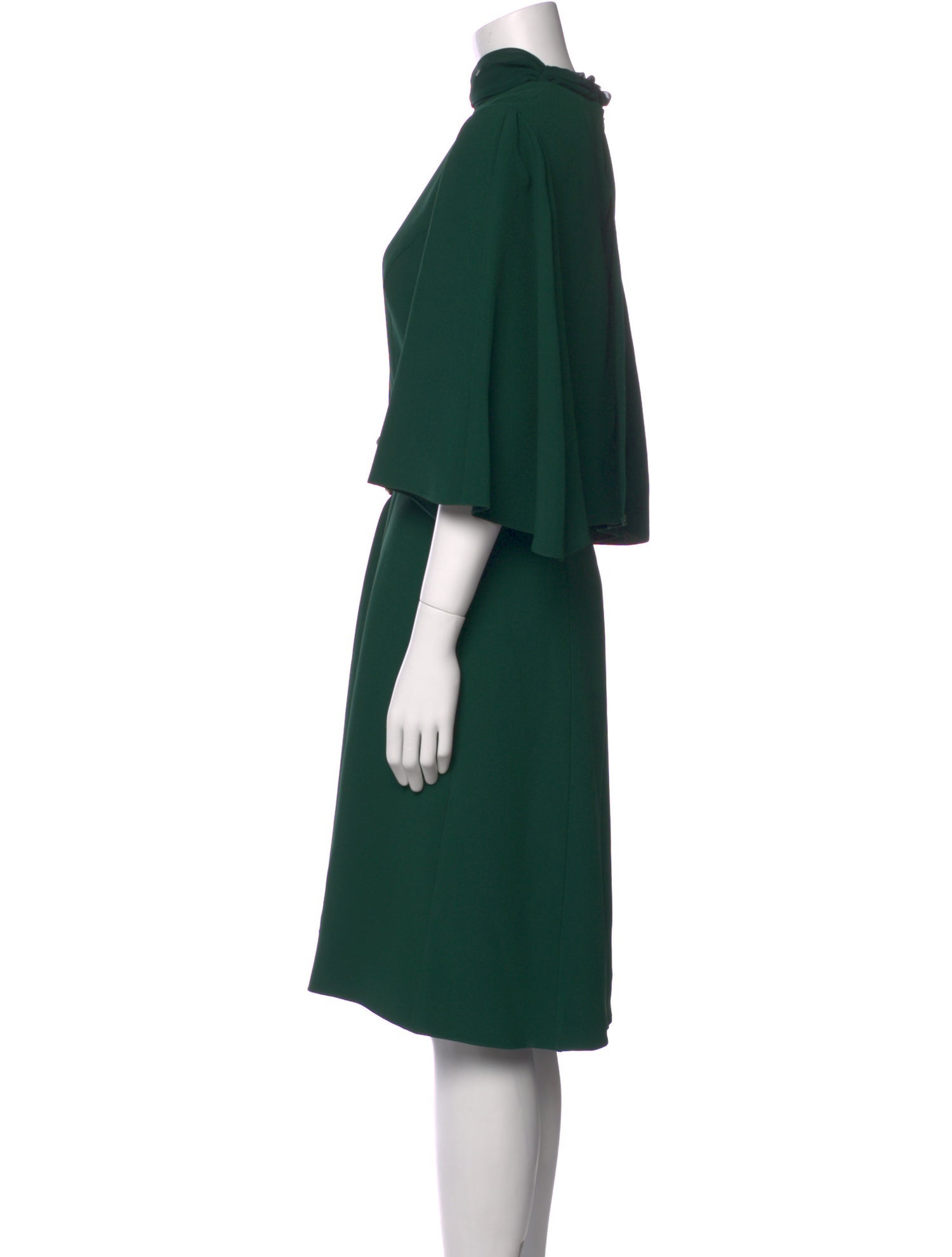 Andrew Gn Mock Neck Midi Length Dress