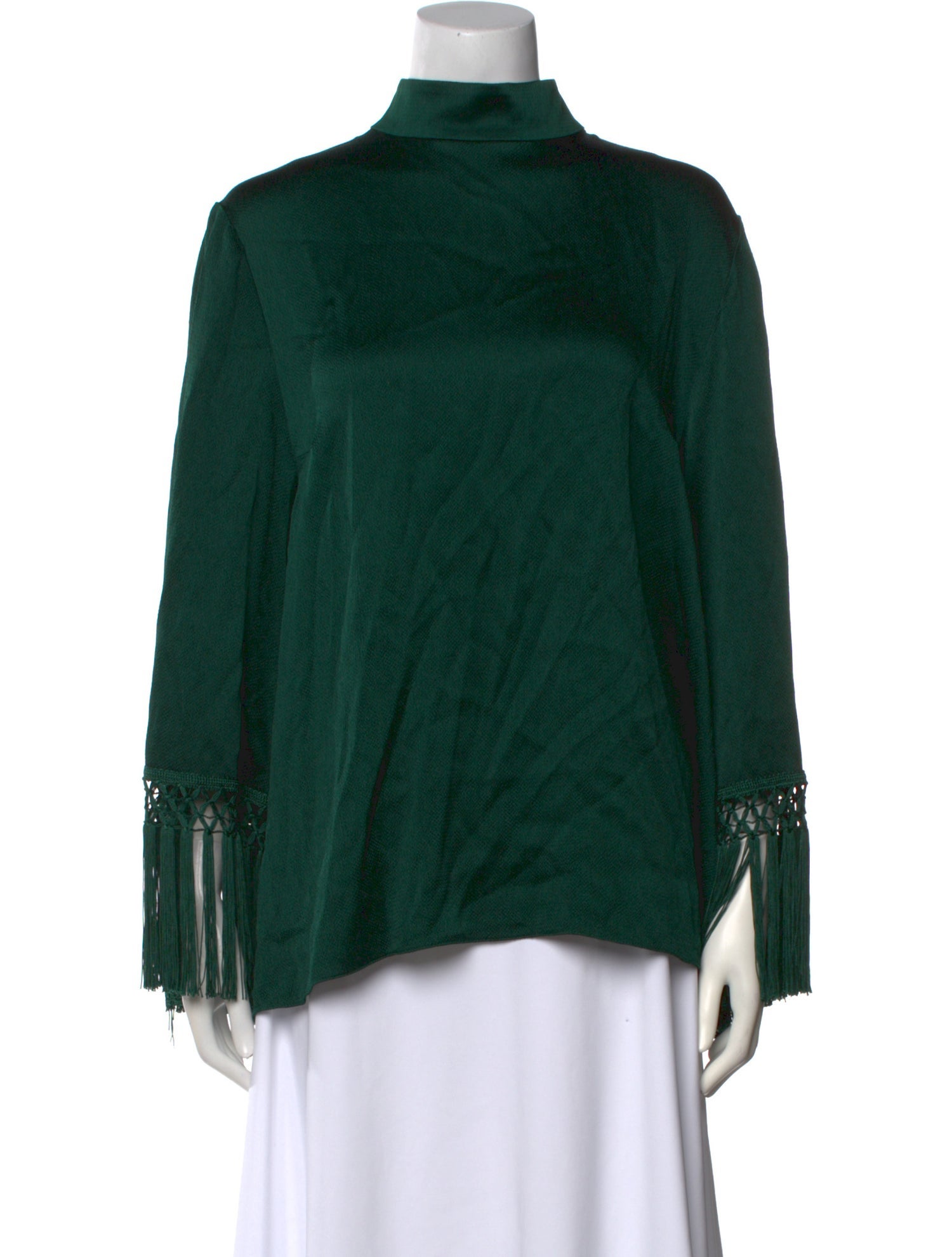 Andrew Gn Mock Neck Long Sleeve Blouse