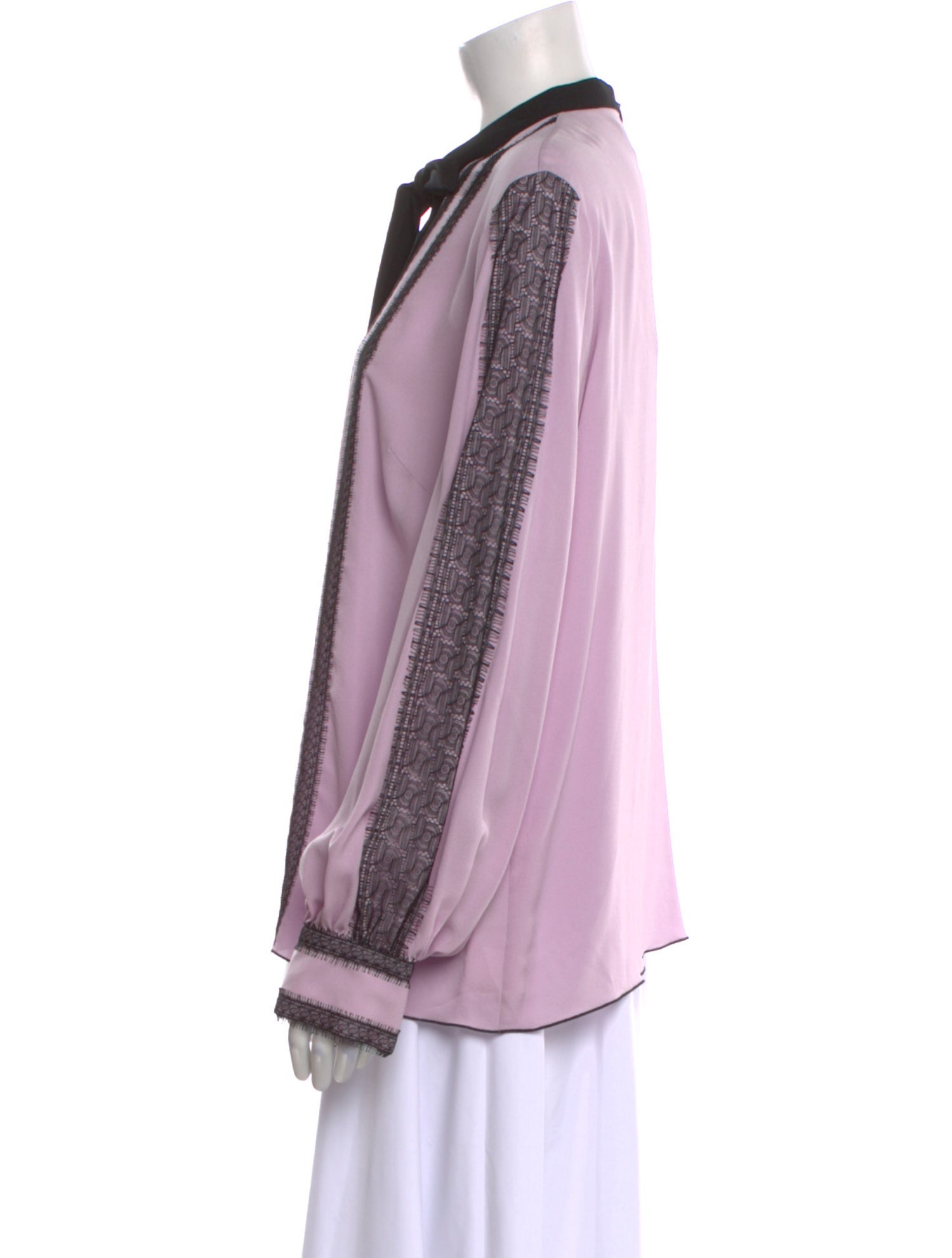 Andrew Gn Silk Mock Neck Blouse w/ Tags